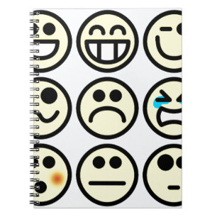 emoticon blij gezicht notitieboek