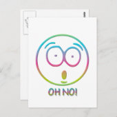 Emoticon "Oh nee!" Briefkaart (Voorkant / Achterkant)