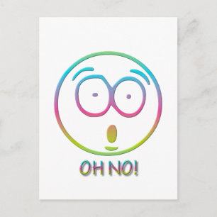 Emoticon "Oh nee!" Briefkaart