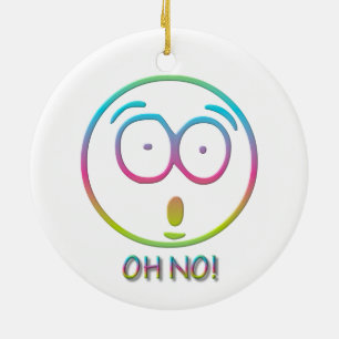 Emoticon "Oh nee!" Keramisch Ornament