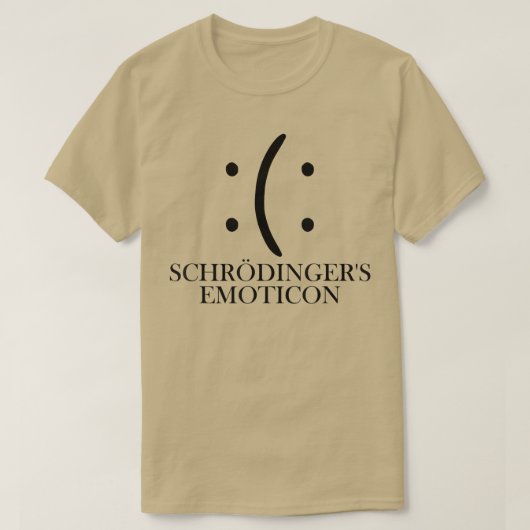 Emoticon Physics Science Nerd Smile van Schrodinge T-shirt (Design voorkant)