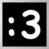 Emoticon visage chat : 3 Poster (Devant)