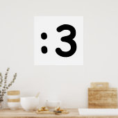 Emoticon visage chat : 3 Poster (Cuisine)