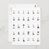 Emoticons Briefkaart (Voorkant / Achterkant)