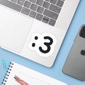 Émoticule face chat : 3 Sticker (Ordinateur portable avec iPhone)