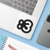 Émoticule face chat : 3 Sticker (Ordinateur portable avec iPhone)