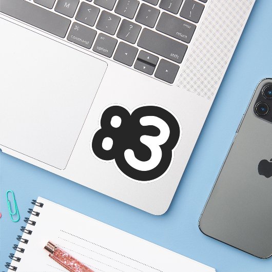 Émoticule face chat : 3 Sticker (Ordinateur portable avec iPhone)