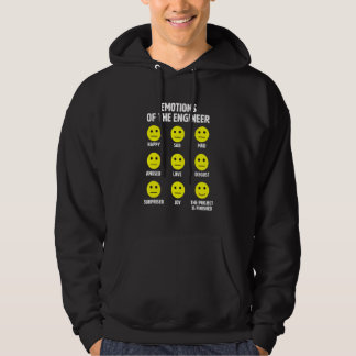 Emoties van de ingenieur het project wordt gebeëin hoodie