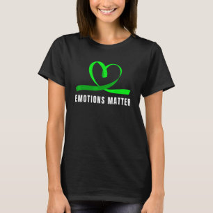 Emoties zaak Green Ribbon Mental Health Awarene T-shirt