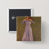 Emotion , 1900 vierkante button 5,1 cm (Voorkant /achterkant)