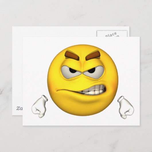 Emotion Guy - Carte postale en colère (Devant / Derrière)