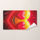 Émotion Yeux de Cœur Brillant (Serviette à main)