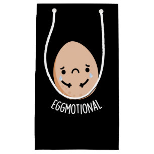 Emotional Funny Emotional Egg Pun Dark BG Klein Cadeauzakje