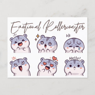 Emotional Rollerkusthamsters Briefkaart