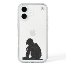 Emotional Sad Boy Minimal Art – iPhone Hoesje