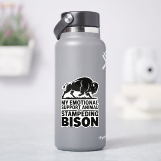 Emotional Support Bison Funny Mental Health Design Sticker