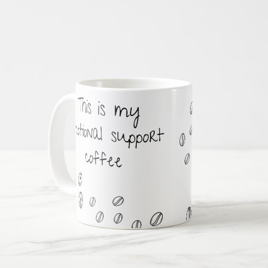 Emotional Support Coffee Koffiemok (Voorkant links)