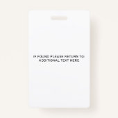 Emotional Support Dog Photo ID Badge (Achterkant)