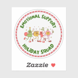 Emotional Support Holiday Squad Sticker