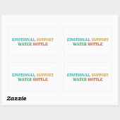 Emotional Support Water Bottle Rechthoekige Sticker (Vel)