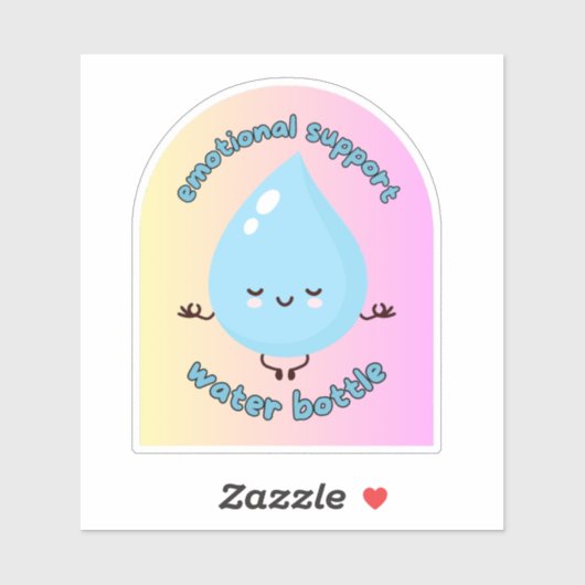 Emotional Support Water Bottle Sticker (Vel)