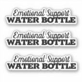 Emotional Support Water Bottle Sticker (Voorkant)