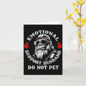 Emotional Suprt Husband Do Not Pet Funny Monkey (o Kaart (Gele Bloem)