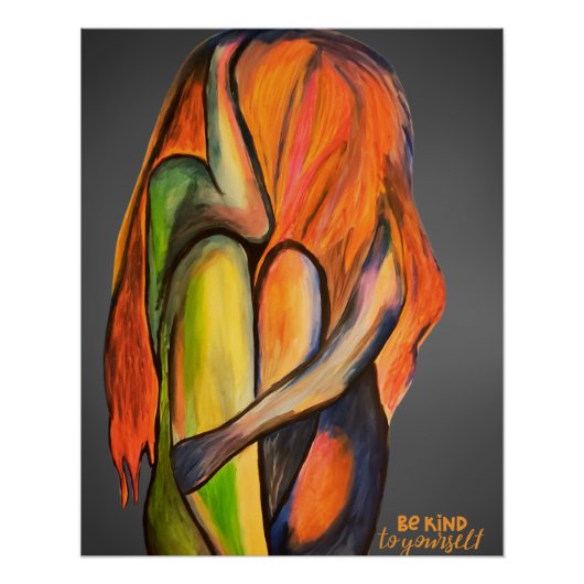 Emotionales Be Kind yourself Design Perfect Poster (Voorkant)