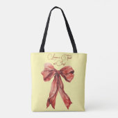 Emotioneel bemoedigend bericht Red Bow Draagtas (Achterkant)