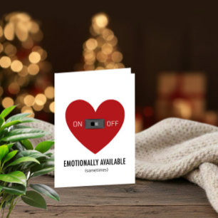 Emotioneel Beschikbaar (Soms) Grappige Valentijn Feestdagen Kaart
