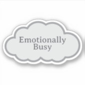 Emotioneel Bezig - Herkenbare Cloud Sticker (Voorkant)