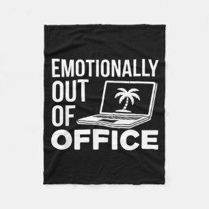 Emotioneel buiten kantoor Grappige werkhumor voor Fleece Deken