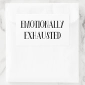 Emotioneel geëxtraheerd rechthoekige sticker (Tas)