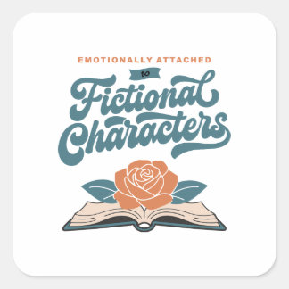 Emotioneel gehecht aan fictieve personages vierkante sticker