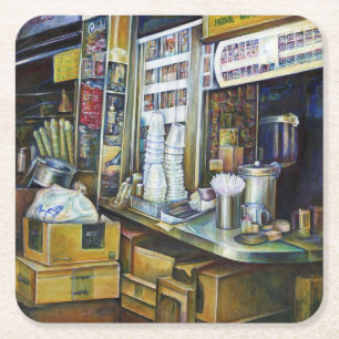 Emotioneel geladen lichtkrachten, Singapore Vierkante Kartonnen Onderzetter