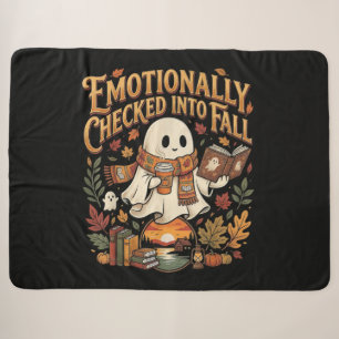 Emotioneel ingecheckt bij herfst Halloween Sherpa Deken