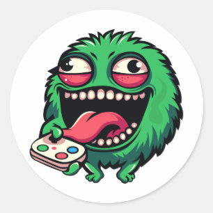 emotioneel monster ronde sticker