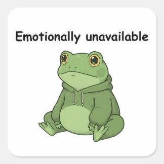 Emotioneel niet beschikbaar vierkante sticker