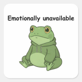 Emotioneel niet beschikbaar vierkante sticker