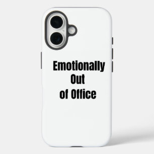 Emotioneel niet op kantoor Grappige telefoonhoes iPhone 16 Hoesje