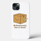 Emotioneel niet op voorraad – Sad Box Design Case-Mate iPhone Case (Achterkant)