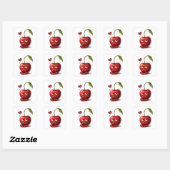 Emotioneel Onbeschikbare Kersesticker Vierkante Sticker (Vel)