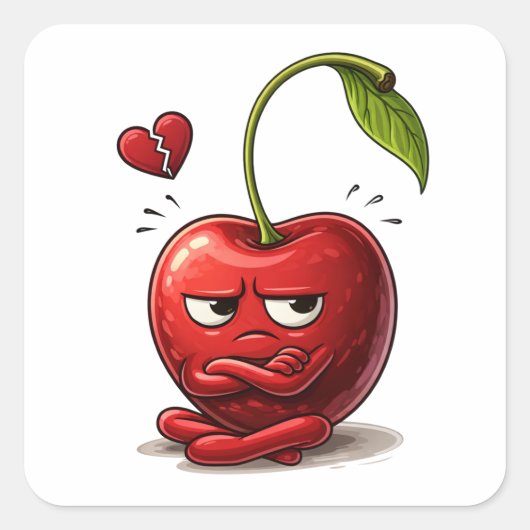 Emotioneel Onbeschikbare Kersesticker Vierkante Sticker (Voorkant)