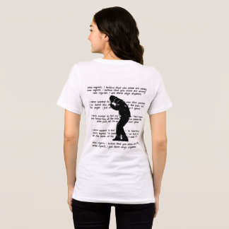 Emotioneel Quote Achterkant Bedrukt T-Shirt