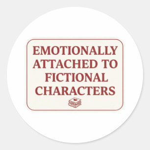Emotioneel Verbonden met Fictieve Personages Ronde Sticker