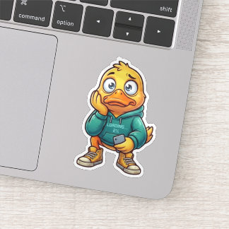 Emotioneel vertragende eend sticker