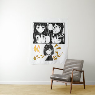 Emotionele Anime grids. Geen BG Wandkleed