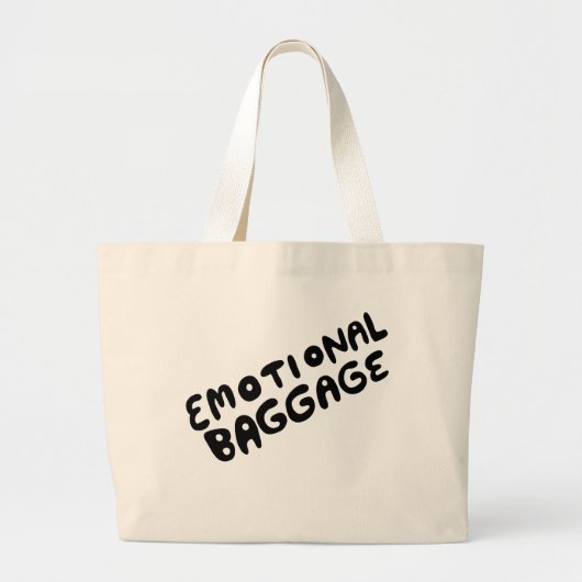 Emotionele Bagage Handlettered Schattige Funny Grote Tote Bag (Voorkant)