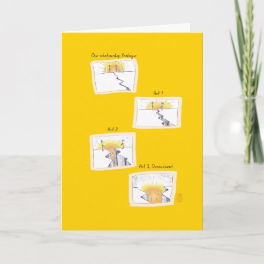 Emotionele disconnectie op geel Relatie Kaart (Voorkant)