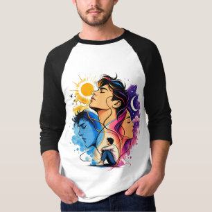 Emotionele Essentie – Expressief Omlijnd Kunst T-S T-shirt